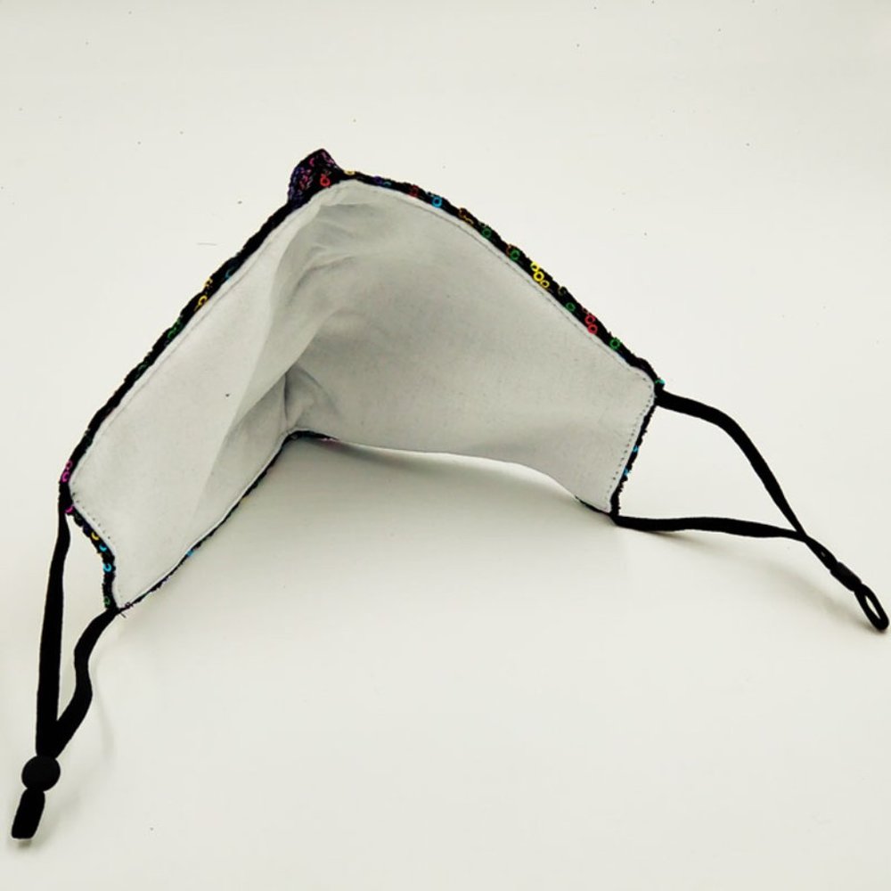 One Piece Cotton Face Masks with Elastic Ear Loops - Picture 3 of 5